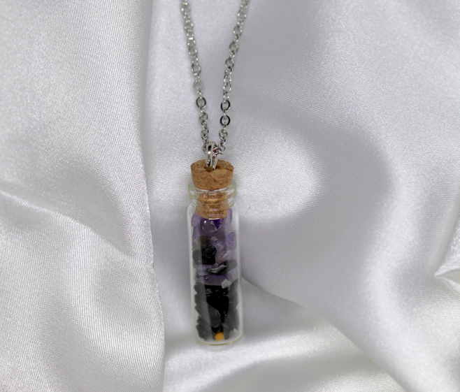 "Calming + Emotional Balance" Long Vial Necklace