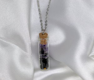 "Calming + Emotional Balance" Long Vial Necklace