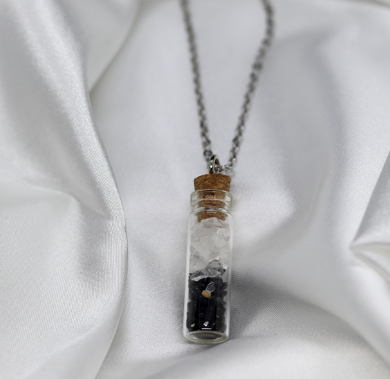 "Yin & Yang" Long Vial Necklace
