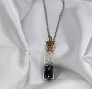 "Yin & Yang" Long Vial Necklace
