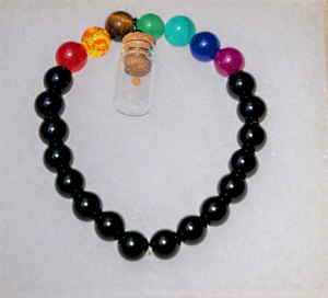 Chakra Alignment Bracelet w/ Mustard Seed Charm