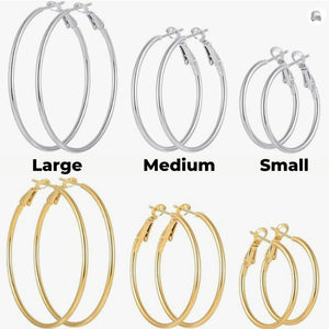 Amethyst Hoop Earrings