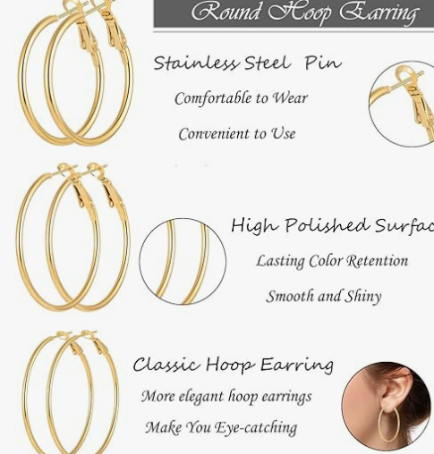 Amethyst Hoop Earrings
