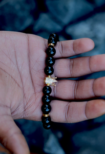 Black Onyx Gold Crown