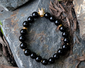 Black Onyx Gold Crown