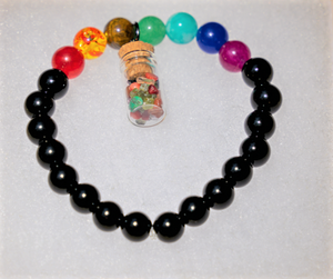 Chakra Alignment Bracelet w/ Mustard Seed Charm