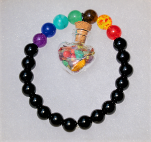 Chakra Alignment Bracelet w/ Mustard Seed Charm