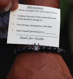 Black Onyx w Silver Crown