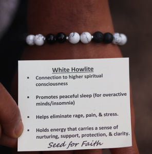 Howlite, Lava Rock, Black Onyx