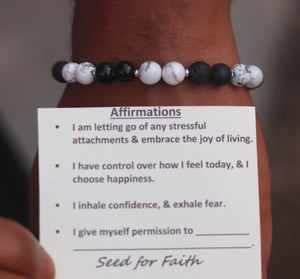 Howlite, Lava Rock, Black Onyx