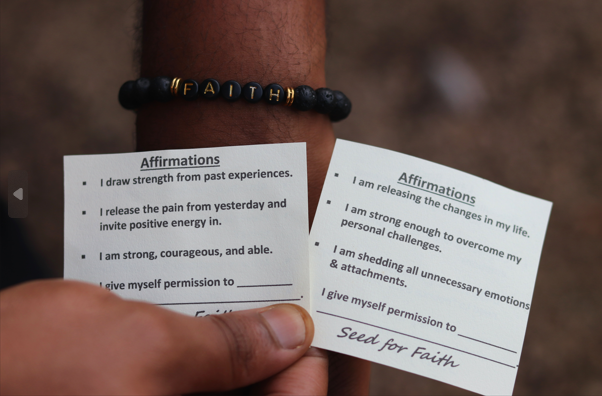 Lava Rock "Faith" Bracelet