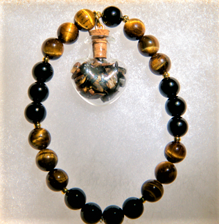 "Courage + Strength" Bracelet w/ Mustard Seed Charm