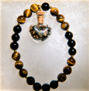 "Courage + Strength" Bracelet w/ Mustard Seed Charm