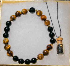"Courage + Strength" Bracelet w/ Mustard Seed Charm